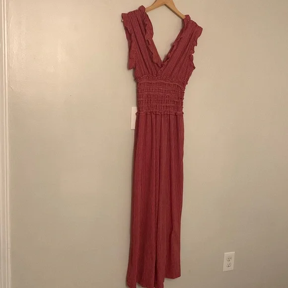 Red + White Jumpsuit - Picture 1 of 4